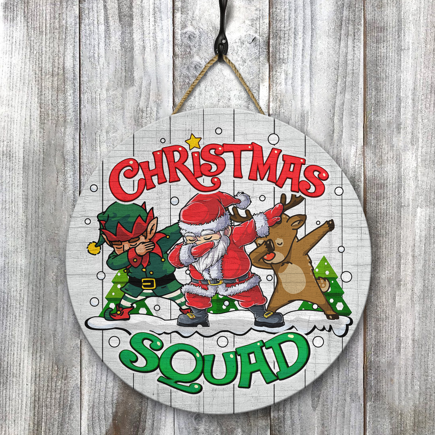 5Th. Christmas Squad Door Sign Mockup 8