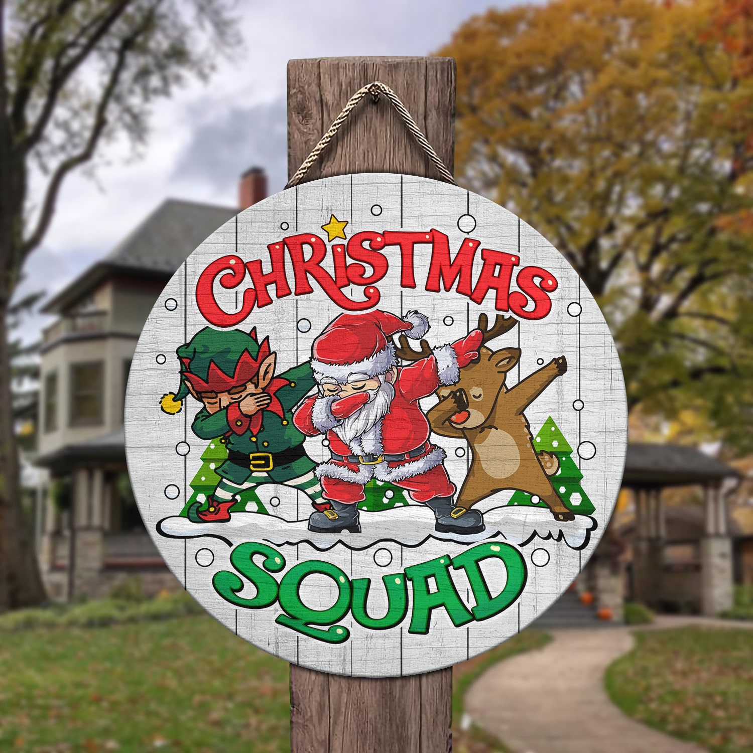 5Th. Christmas Squad Door Sign Mockup 3