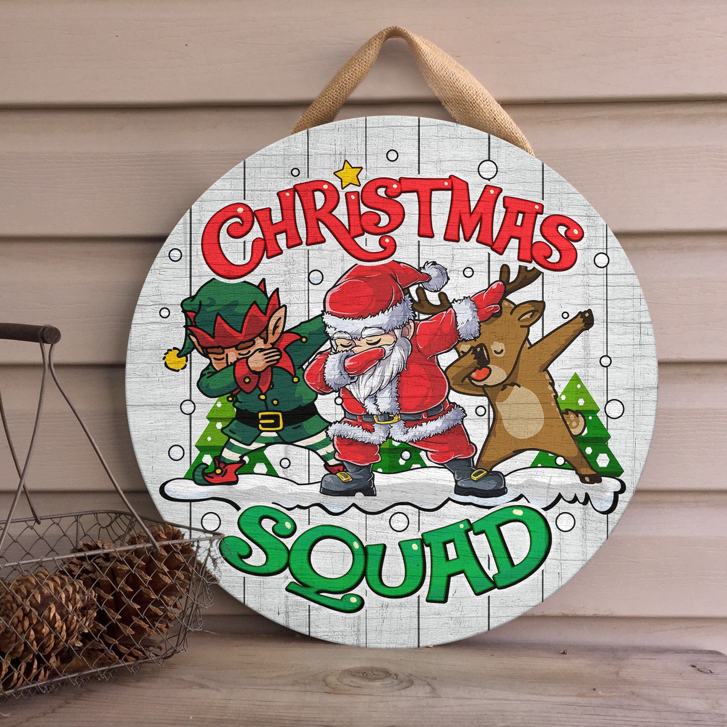 5Th. Christmas Squad Door Sign Mockup 4