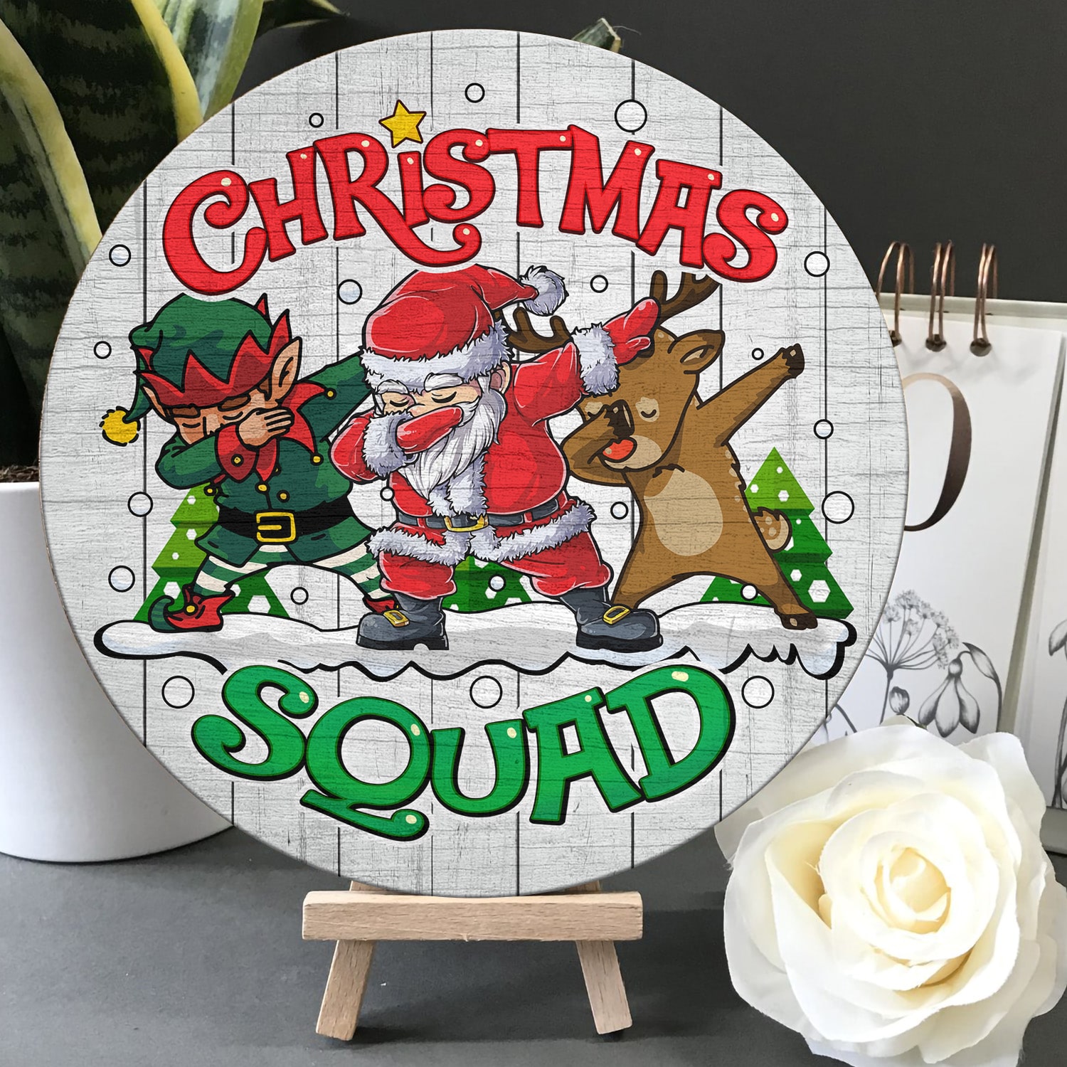 5Th. Christmas Squad Door Sign Mockup 5