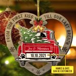 Personalized From Our First Kiss Till Our Last Breath Ornament - Married Couples Wedding Christmas Ornament