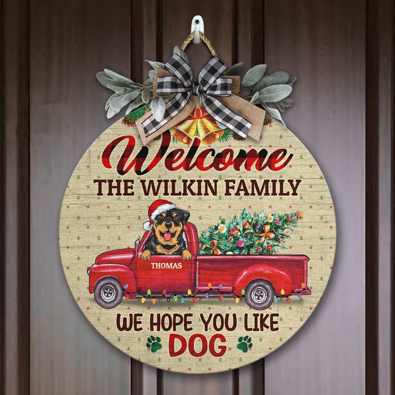 6Th. Hope You Like Dog (Sample Design 1) Door Sign Mockup 7