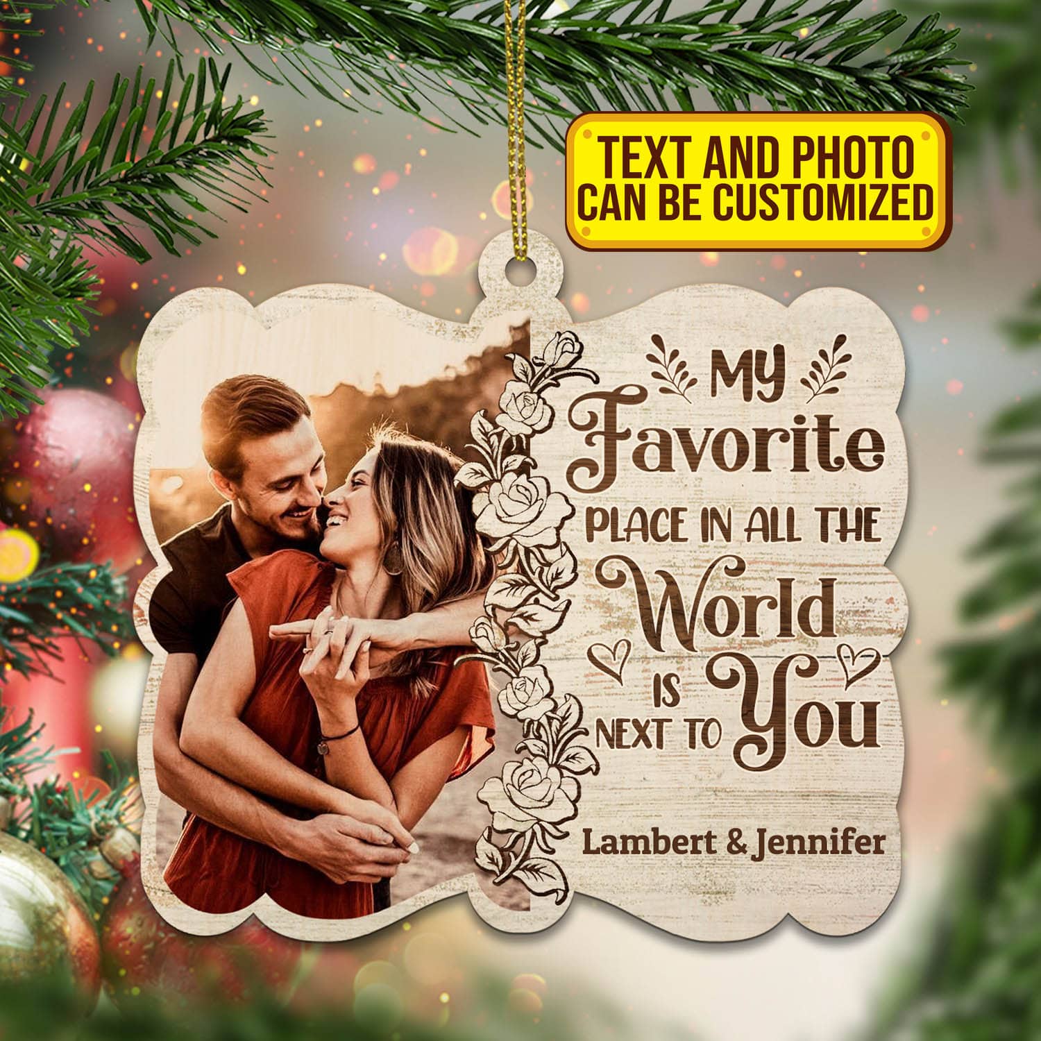 4VT. My Favorite Place Shaped Ornament mk1