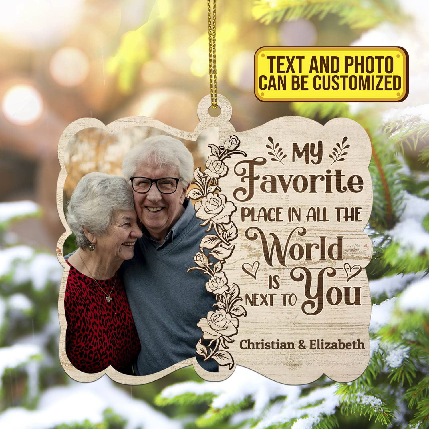 4VT. My Favorite Place Shaped Ornament mk3