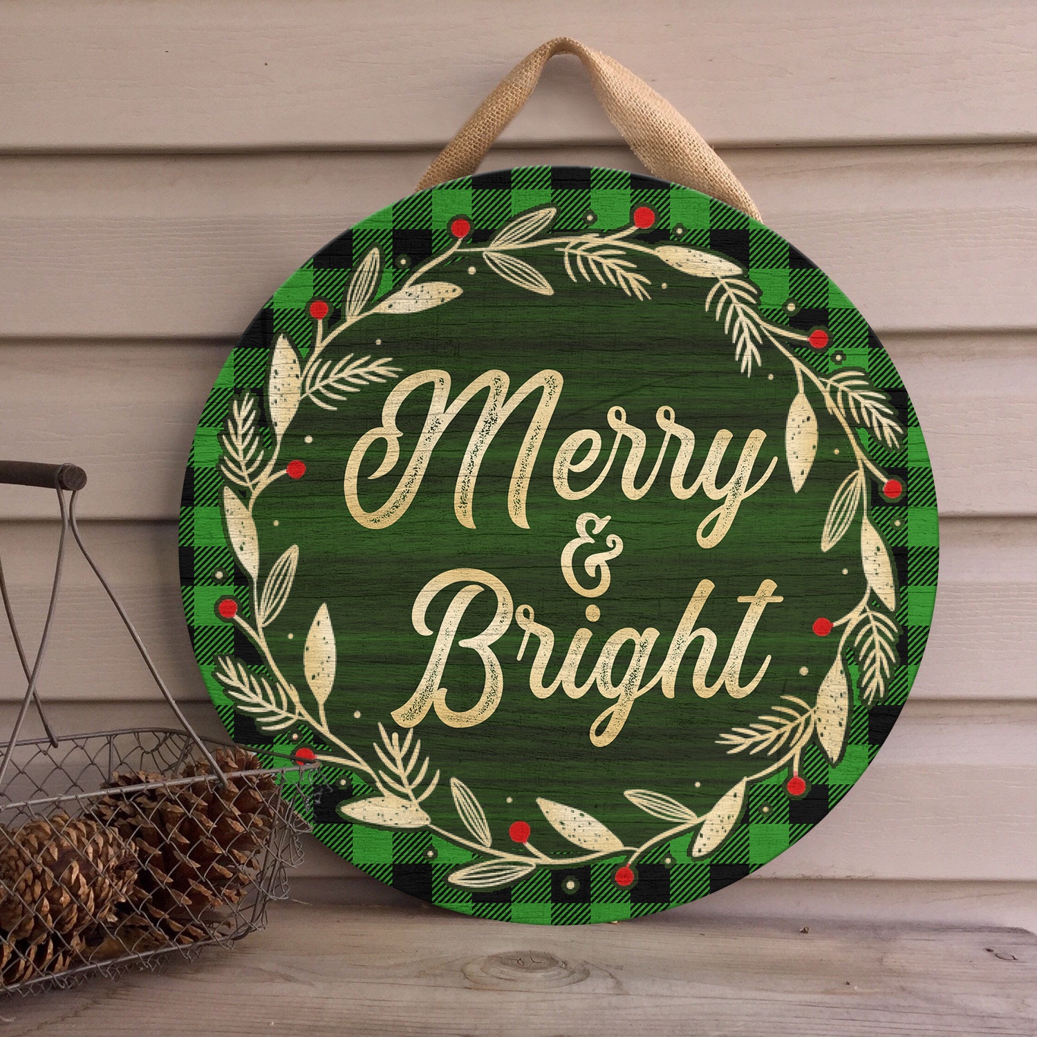 1Th. Merry and Bright (6) Door Sign Mockup 4