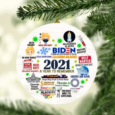 2021 A Year To Remember Decorative Christmas Ornament - Flat Circle Ornament