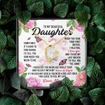 Sometimes It’s Hard to Find Words I Love You Mom Daughter Gift Forever Love Pendant Necklace