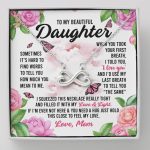 Sometimes It’s Hard to Find Words I Love You Mom Daughter Gift Infinity Heart Pendant Necklace - Infinity Heart Necklace (14K White Gold)