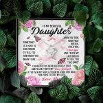 Sometimes It’s Hard to Find Words I Love You Mom Daughter Gift Love Knot Pendant Necklace