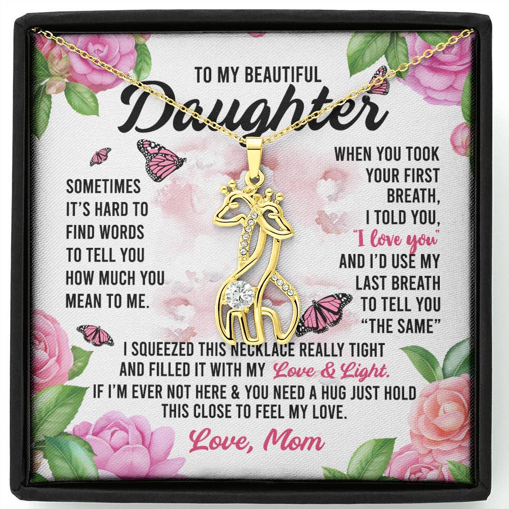 Sometimes It’s Hard to Find Words I Love You Mom Daughter Gift Giraffe Pendant Necklace - Giraffe Necklace (18K Yellow Gold) Sometimes It’s Hard to Find Words I Love You Mom Daughter Gift Giraffe Pendant Necklace - Giraffe Necklace (18K Yellow Gold)