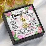 Sometimes It’s Hard to Find Words I Love You Mom Daughter Gift Giraffe Pendant Necklace