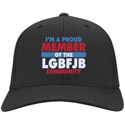 8VT. I'm A Proud Member Of The LGBFJB hat, Black, Twill Cap