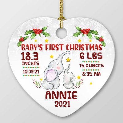 Cheap Christmas Tree Pendant Cute Animal Elephant Design Vibrant Colors Long-lasting Acrylic Hanging Decoration