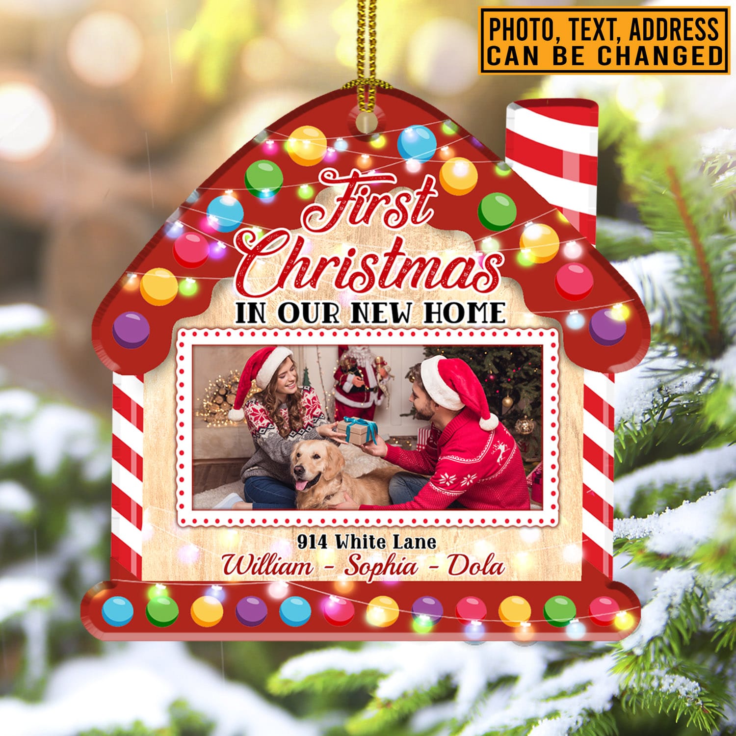 6VT. First Christmas In Our New Home Shape mk2