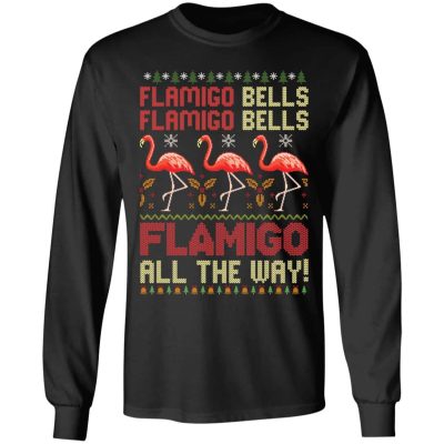 1Th. Flamingo All The Way, Black, Long Sleeve