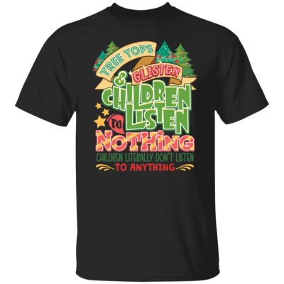 9Th. Tree Tops Glisten, Black, Unisex T-Shirt