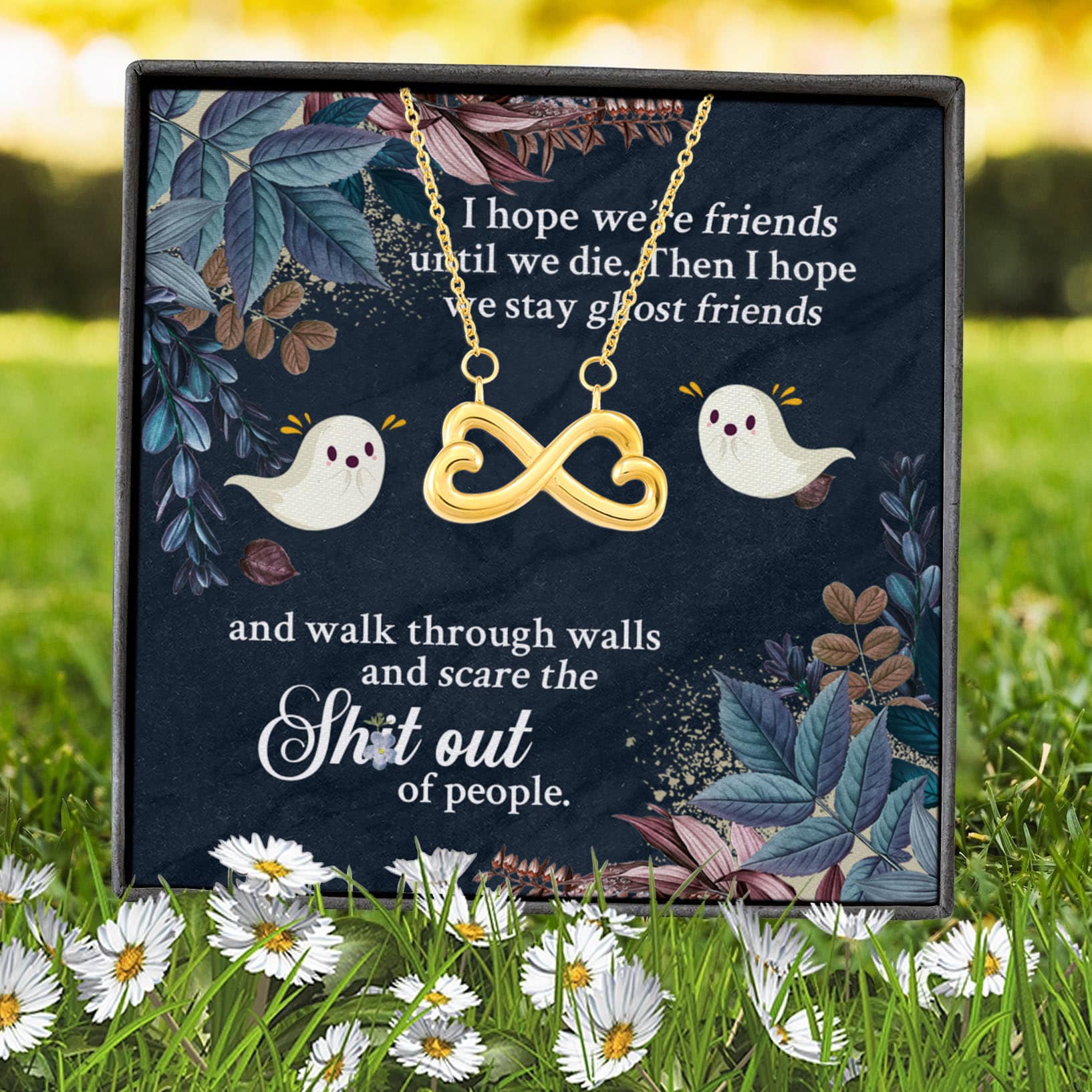 4VT. I Hope We're Friends Infinity Heart Necklace (Gold) 7