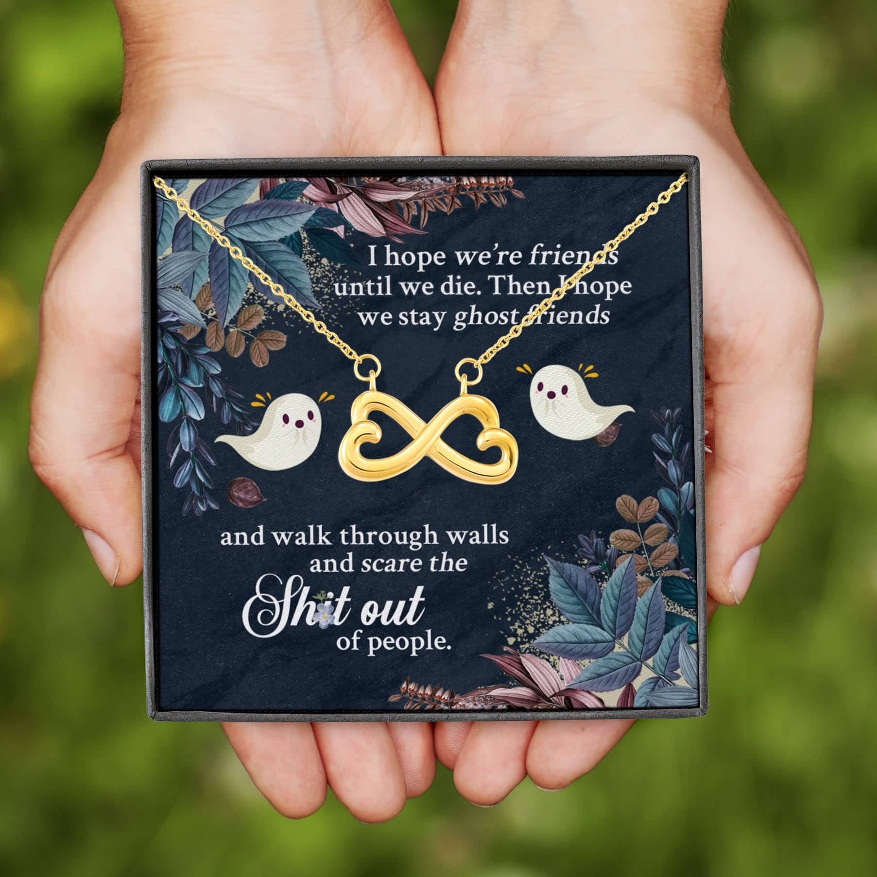 4VT. I Hope We're Friends Infinity Heart Necklace (Gold)