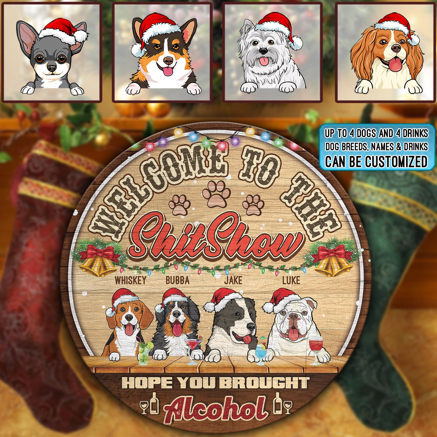 3. Welcome to Shitshow (doorsign - clipart - custom text) mk4