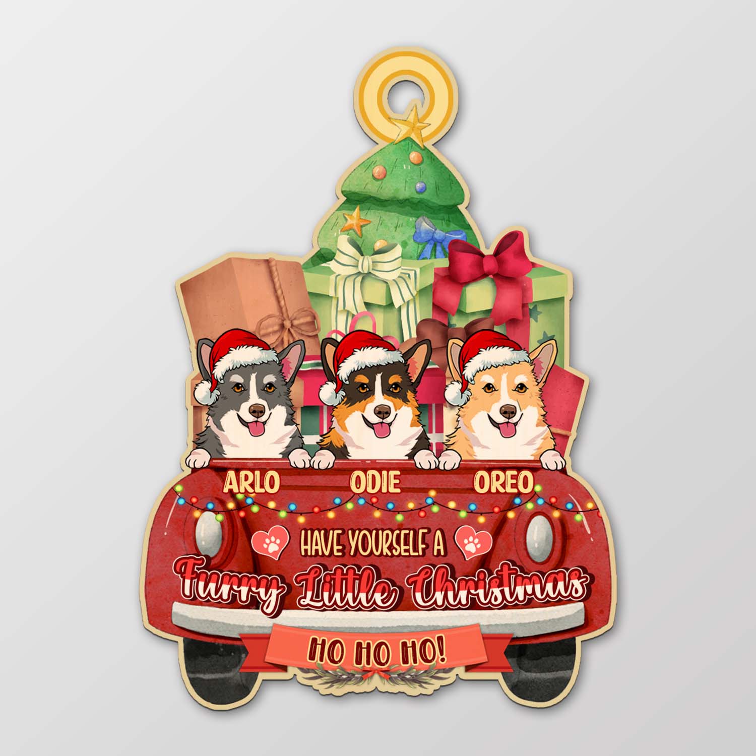 Die Cut Ornament Mockup Simple