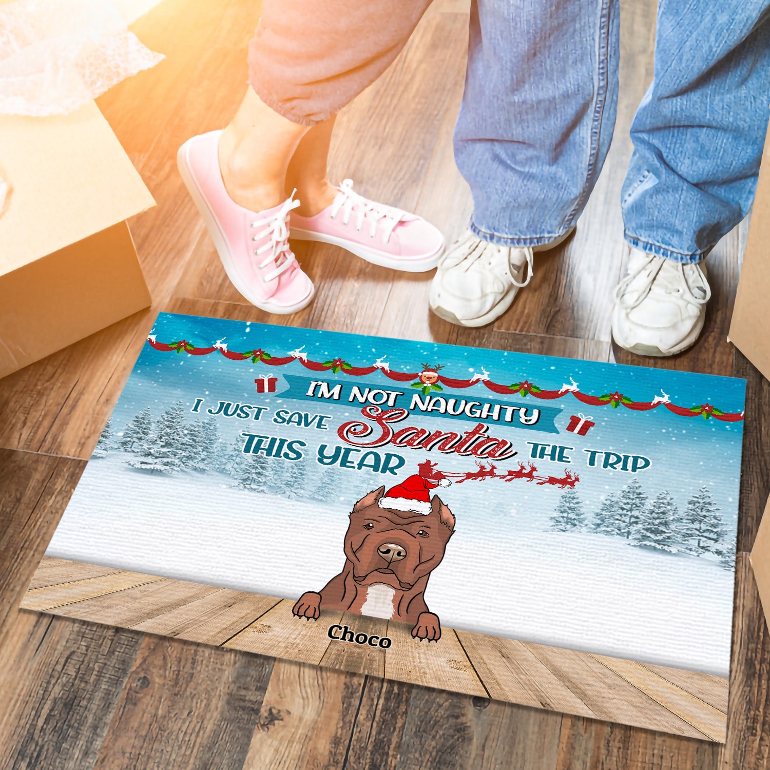 7Th. I'm Not Naughty dog 1-sample design Doormat mockup 6