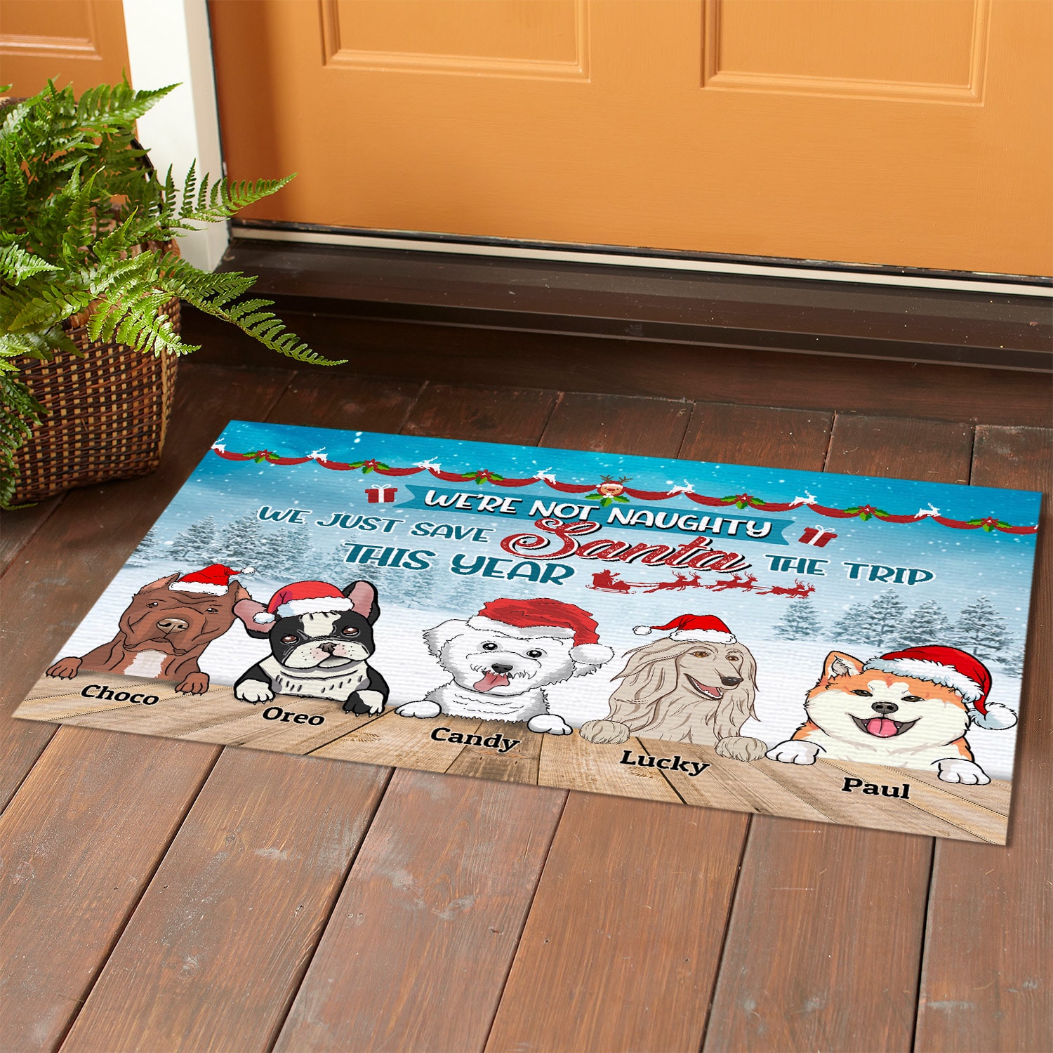7Th. I'm Not Naughty dog 5-sample design Doormat mockup 1