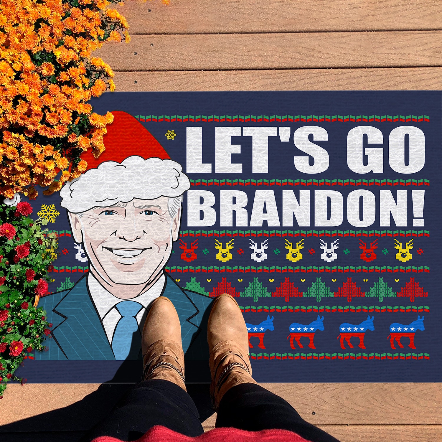 2Th. Let's Go Brandon (5) Doormat mockup 7
