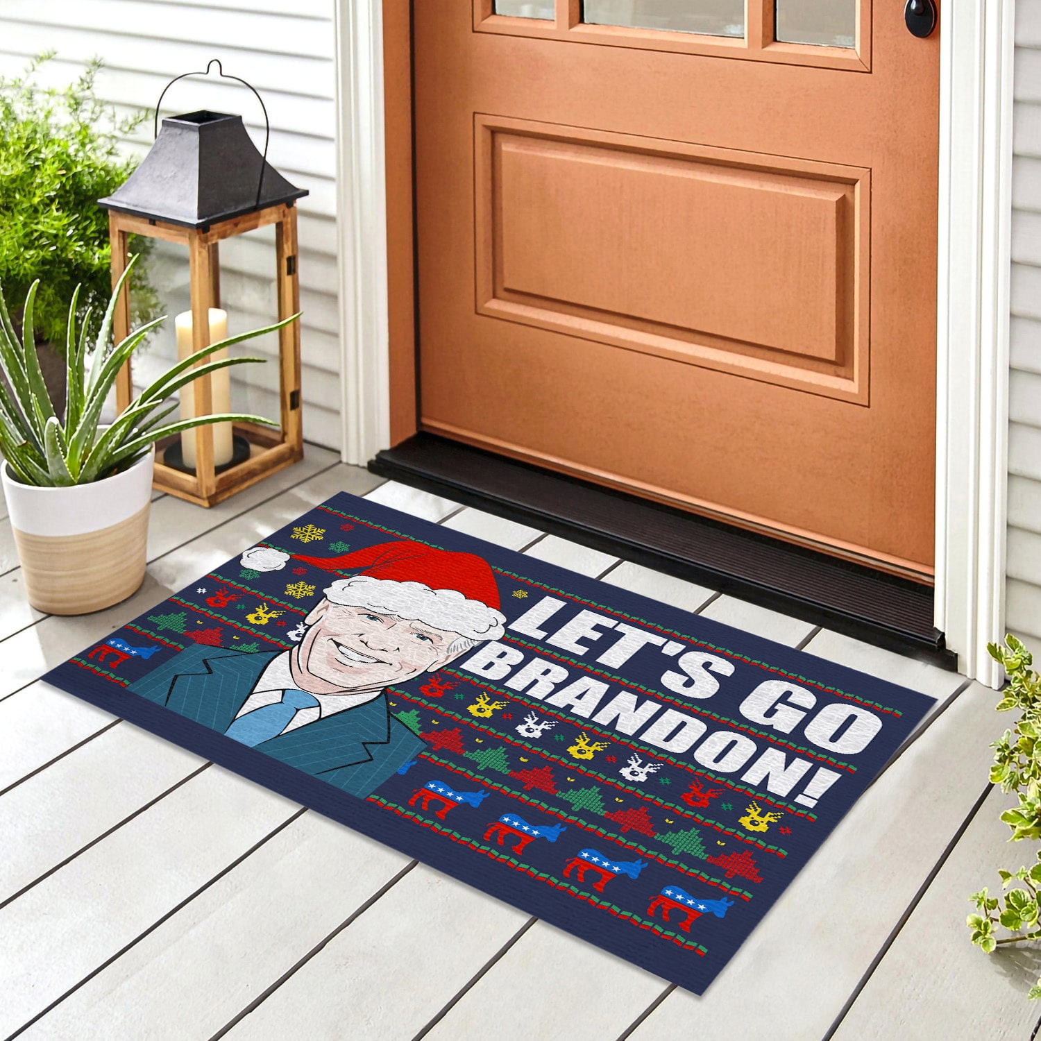 2Th. Let's Go Brandon (5) Doormat mockup 8