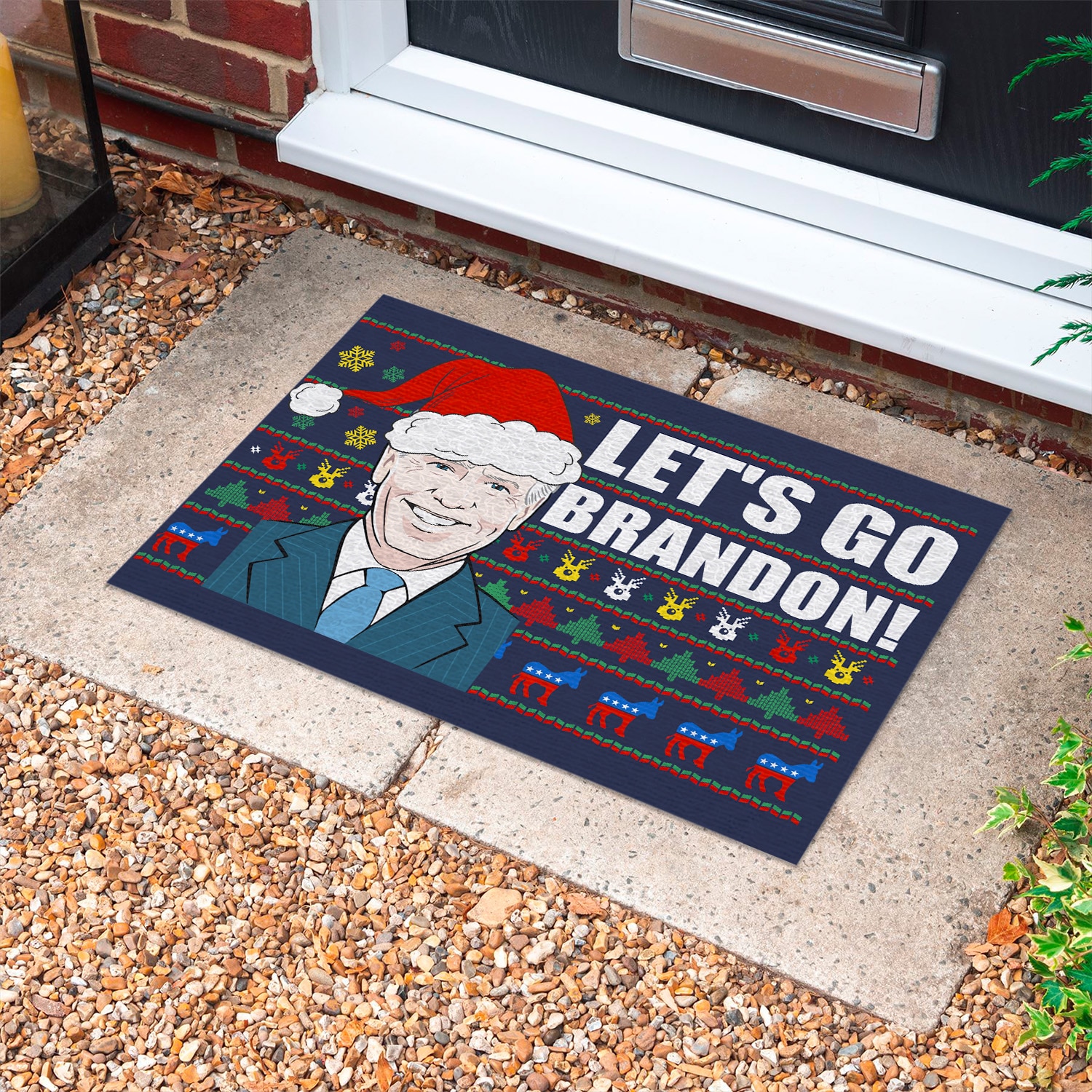 2Th. Let's Go Brandon (5) Doormat mockup 10