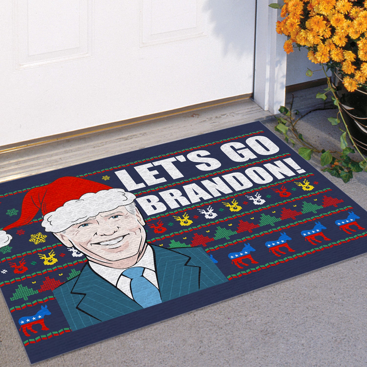 2Th. Let's Go Brandon (5) Doormat mockup 11