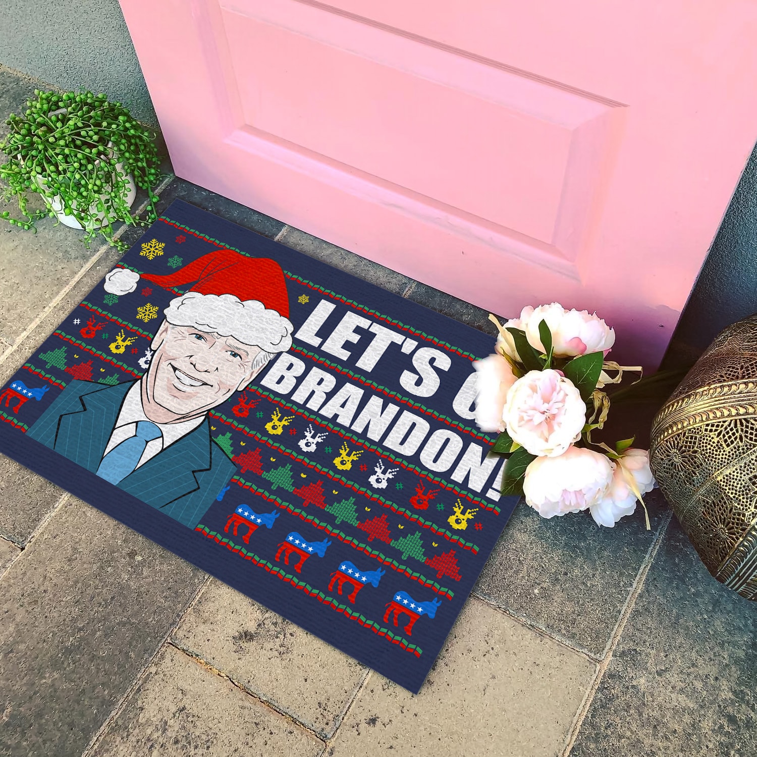 2Th. Let's Go Brandon (5) Doormat mockup 4