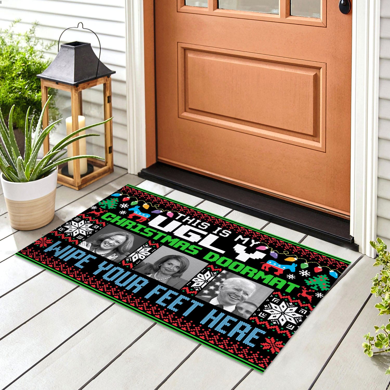 16 HG UU TIEN. Ugly Christmas Doormat Doormat mockup 8