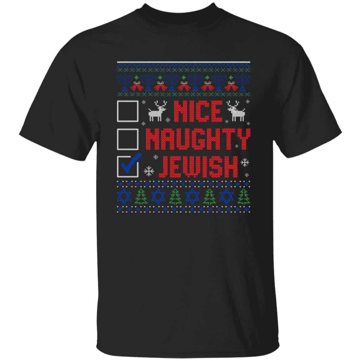 6TM. Nice Naughty Jewish, Black, Unisex T-Shirt