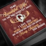 My Wife The One Who Didn't Get Away I Love You More Than Hunting Christmas Forever Love Heart Pendant Necklace