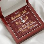 To My Beautiful Wife The One Who Didn't Get Away I Love You More Than Hunting Christmas Alluring Beauty Necklace