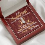 To My Beautiful Wife The One Who Didn't Get Away I Love You More Than Fishing Christmas Alluring Beauty Necklace