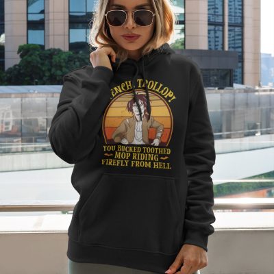 Alternative view of Wench Trollop You Bucked Toothed Mop Riding Firefly from Hell T-Shirt - Funny Hoodie - Hocus Pocus Sweatshirt