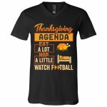 football t, Black, V-Neck T-Shirt