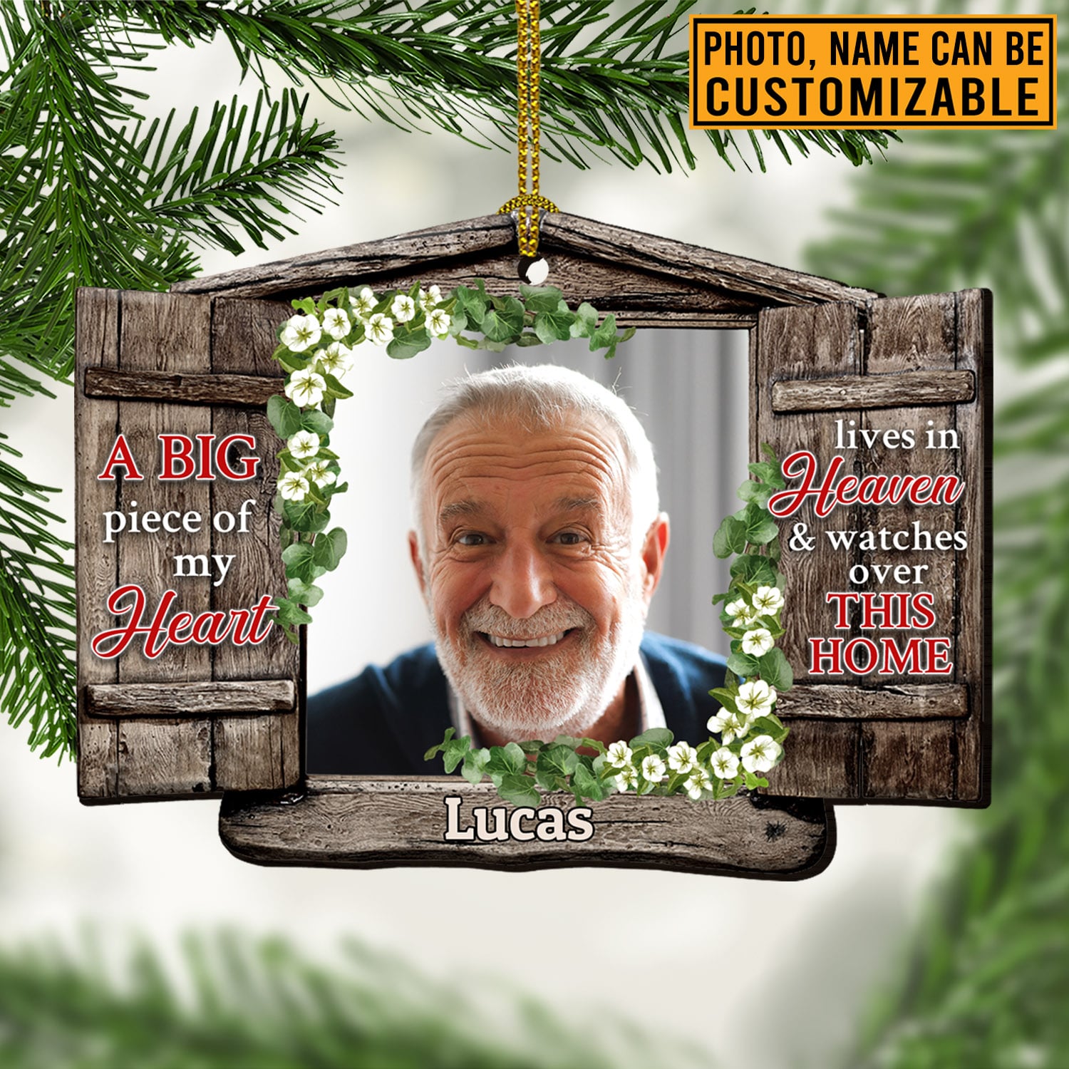 6VT. A Big Piece Of My Heart Shaped Ornament mk3