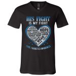 diabetes tee, Black, V-Neck T-Shirt