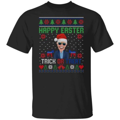 11TM. Happy Easter Trick Treat Biden t1, Black, Unisex T-Shirt