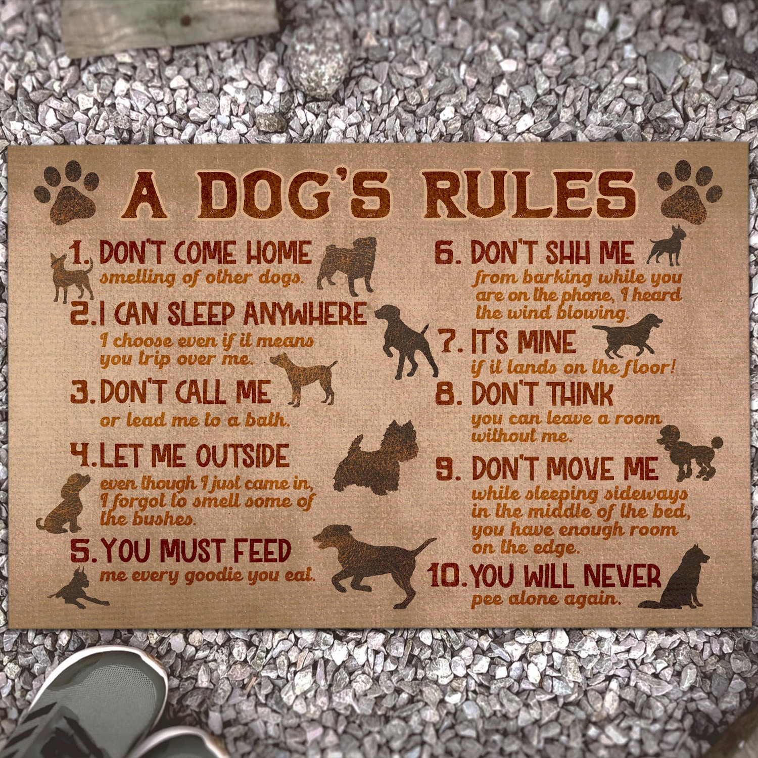 3. A Dog's Rules (doormat) Doormat mockup 13