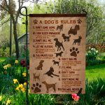 Funny a Dog's Rules Vintage Decorative Garden Flag - Don't Shh Me House Flag - Gift Ideas for Dog Lovers