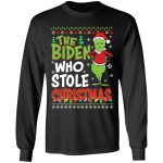 3TM UU TIEN. Biden Who Stole Christmas, Black, Long Sleeve
