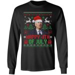 1TM. Happy 4th Of July, Black, Long Sleeve