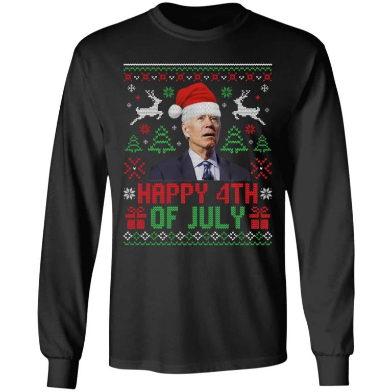 1TM. Happy 4th Of July, Black, Long Sleeve