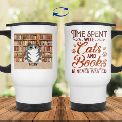 14 oz. White Travel Mug