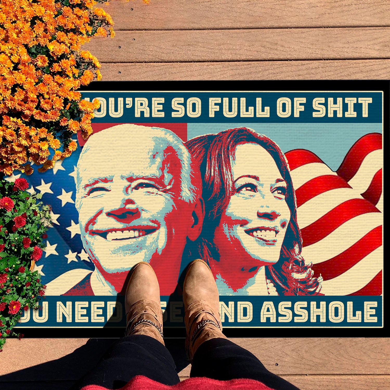 1O. uu tien Full Of Shit (Doormat) (3) Doormat mockup 7