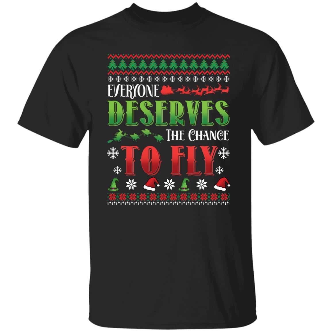 3Th. Everyone Deserves The Chance To Fly, Black, Unisex T-Shirt