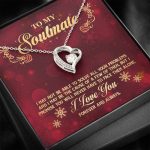 To My Soulmate I Promise You Will Never Have To Face Problems Alone Forever Love Heart Pendant Necklace